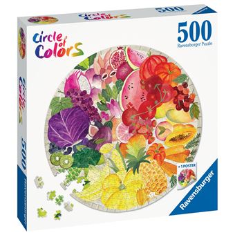 Puzzle rond 500 pièces Ravensburger Fruits et légumes