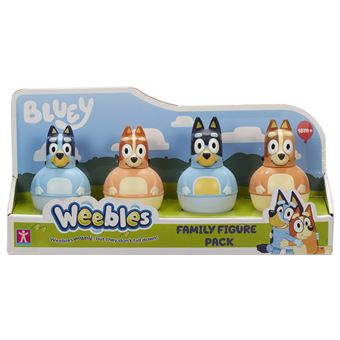 Weebles Bluey - 2 Personnages Culbutos Pour Enfants Dès 1 An - Jeu D'Éveil Anti-Chute