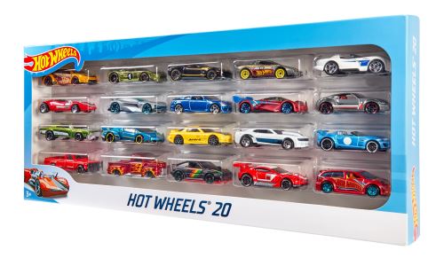 Coffret de 20 voitures Mattel Hot Wheels Modèle aléatoire