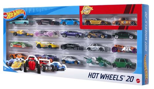 Hot Wheels - Coffret De 20 Véhicules - Petites voitures - 3 ans et + H7045 - Mattel
