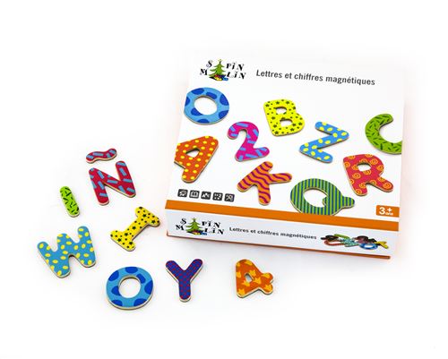 Coffret Lettres et Chiffres Magnétiques Sapin Malin