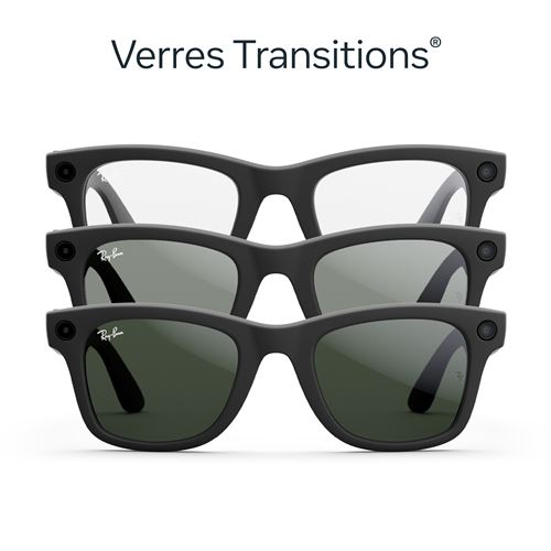 Lunettes IA connectées Ray-Ban Meta Wayfarer Monture Noir mat