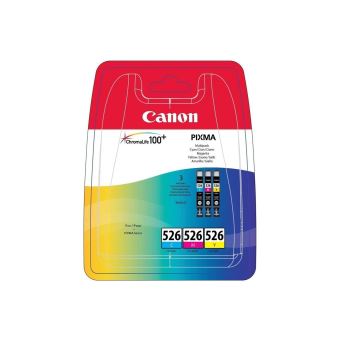 Canon CLi-526 Photo Value - Pack de 4 cartouches jet d'encre CLi-526BK/C/M/Y 4540B017 papiers photos origine