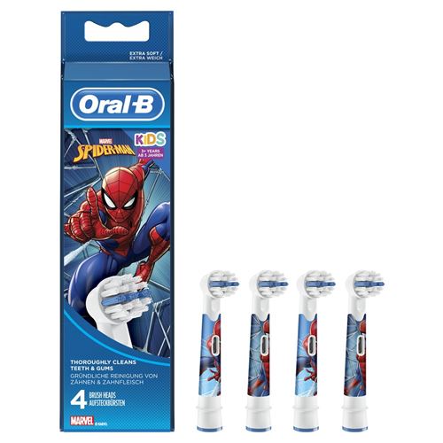 Oral-B têtes de brosse à dents - Spiderman - Pack de 4