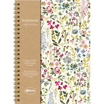 CARNETS A5 SPIRALES - Herbier sauvage 128 pages