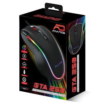 Souris Gaming filaire Spirit of Gamer GTA 250 RVB Noir