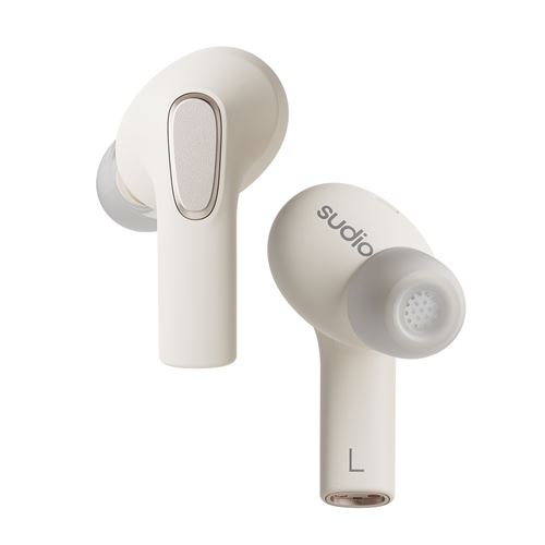 Ecouteurs intra-auriculaires sans fil Bluetooth Sudio E3 avec réduction de bruit Blanc