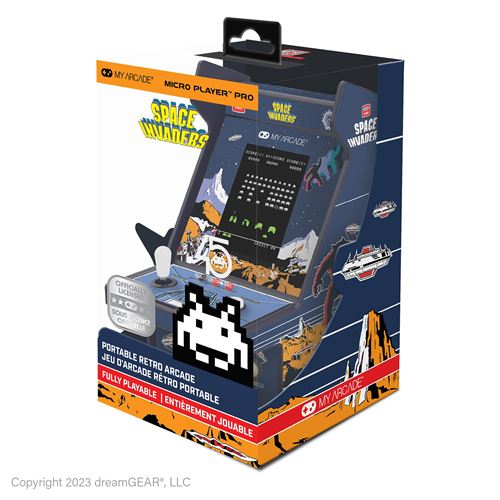 Console Rétrogaming Just For Games Micro Player Pro Space Invaders Noir Et Orange