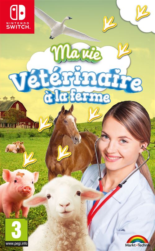 Pochette avant du jeu Ma Vie Vétérinaire à la Ferme Nintendo Switch