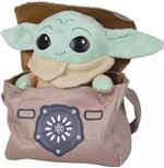 Personnage en peluche Star Wars Disney Mandalorien L'enfant et sac 25 cm