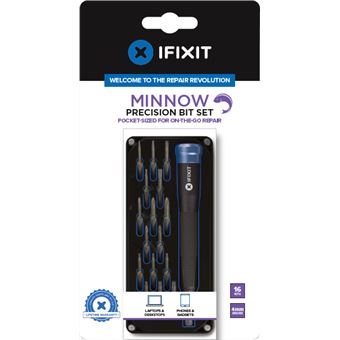 Kit de réparation Ifixit Minnow Precision Bit Set Noir et Bleu