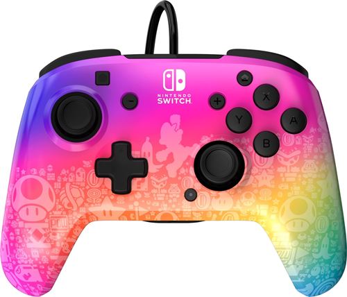 Manette filaire Rematch Pdp Star Spectrum pour Nintendo Switch/Nintendo Switch modèle OLED