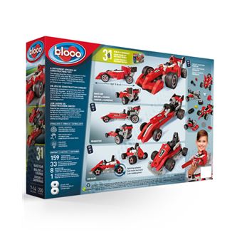 Jeu de construction Bloco Voitures de course 200 pièces