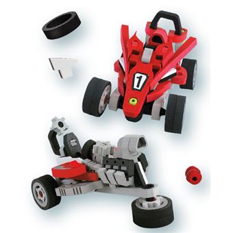 Jeu de construction Bloco Voitures de course 200 pièces