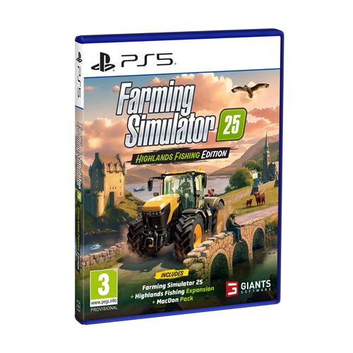Pochette avant du jeu Farming Simulator 25: Highlands Fisching Edition PS5
