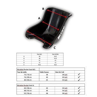 Siège De Kart OMP En Vitrorésine - Largeur 29 Cm - Plat Baquet - Neuf