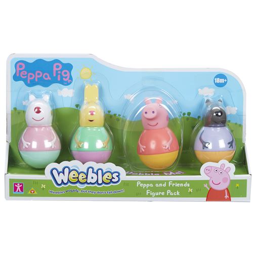 Jouets à bascule Giochi Preziosi Weebles Peppa Pig Coffret 4 personnages Modèle aléatoire