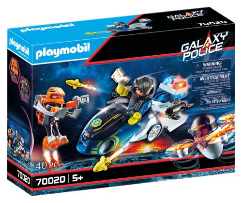 Playmobil Les policiers de l'Espace - Moto et p