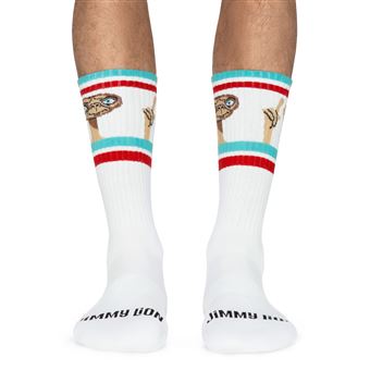 Chaussettes Jimmy Lion Athletic ET Phone Home Taille L Blanc