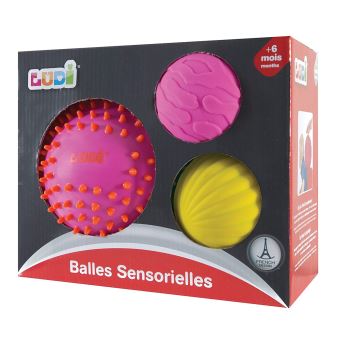 Set De 3 Balles Sensorielles Ludi Rose Achat Prix Fnac