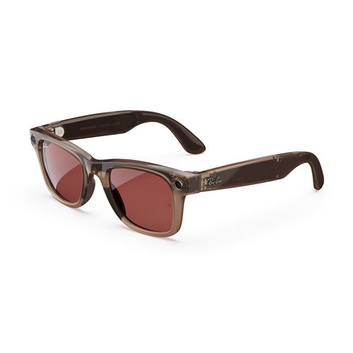 Lunettes Connectées Ray-Ban Meta Wayfarer Roche Brillante Et Rouge Pastèque