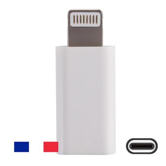 Chargeur rapide 20W + Cable Lightning USB-C blanc compatible Iphone 7/8/11/12/13/14/PRO/MAX/X/XR  - Chargeur pour téléphone mobile - Achat & prix