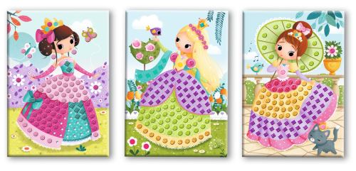 Ravensburger Be Creative – Mosaïque Junior Princesses – 3 Tableaux – 350 Pièces – Dès 4 Ans – Loisir Créatif Sans écran
