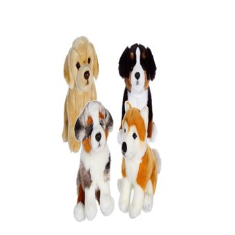 Animal en peluche Gipsy Chiens réalistes assis 25 cm Modèle aléatoire