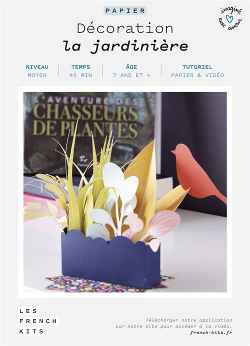 Kit créatif French kits pour créer une petite jardinière en papier