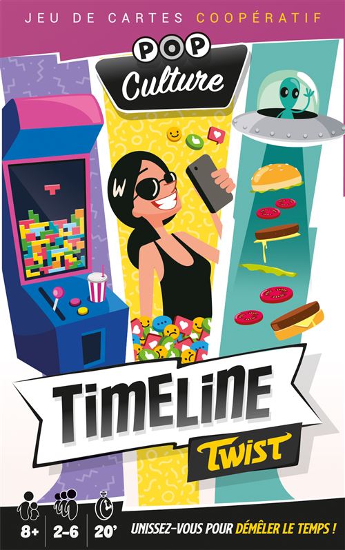 Boite de Jeu de stratégie Asmodee Timeline Twist Pop Culture