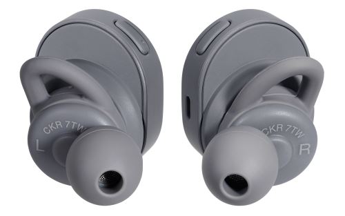Audio-Technica ATH CKR7TW - Werkelijk draadloze koptelefoon met micro - inwendig - Bluetooth - grijs