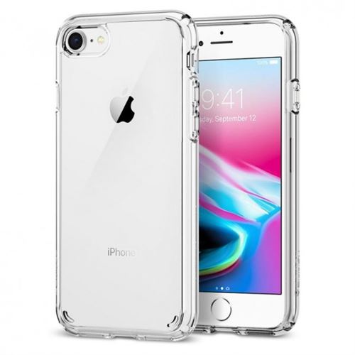 Spigen Ultra Hybrid 2 Series - Achterzijde behuizing voor mobiele telefoon - polycarbonaat, thermoplastic polyurethaan (TPU) - kristalhelder - voor Apple iPhone 7, 8