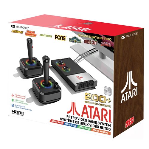 Console Rétrogaming Just For Games Gamestation Pro Atari 50Th Anniversary 200+ Jeux En 1 Noir Et Rouge