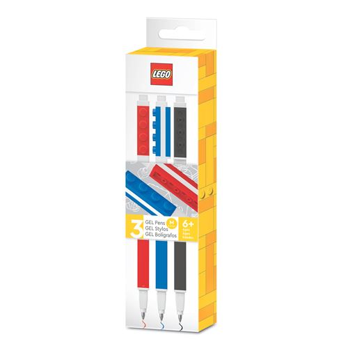 Lot de 3 stylos gel LEGO 3 pièces