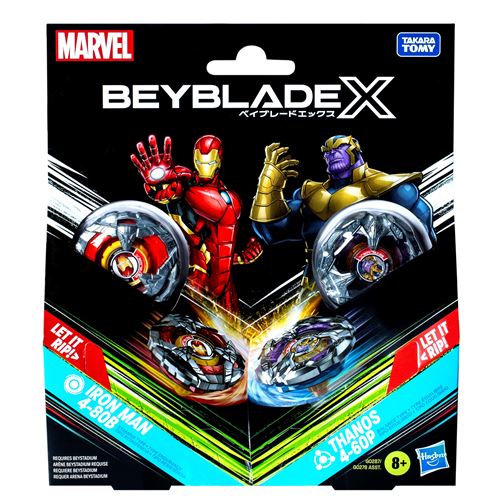 Beyblade X Multipack Toupie Captain America 4 70GB contre Hulk 1 dès - vue 2