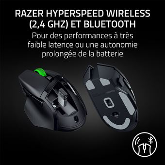 Souris sans fil gaming Razer Basilisk V3 X Hyperspeed Noir et Vert