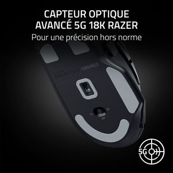 Souris sans fil gaming Razer Basilisk V3 X Hyperspeed Noir et Vert - Souris  - Achat & prix