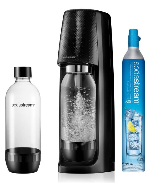 Pack Machine à soda Sodastream Spirit Noir avec 2 bouteilles lave-vaisselle