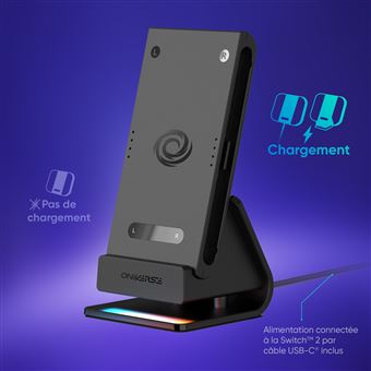 Support de charge Oniverse Fusion Dock 2 Joycons + Controller Grip pour Nintendo Switch 2 Noir