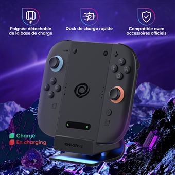 Support de charge Oniverse Fusion Dock 2 Joycons + Controller Grip pour Nintendo Switch 2 Noir