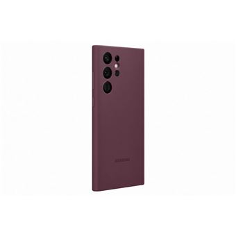 Coque en silicone pour Samsung Galaxy S22 Ultra Bordeaux