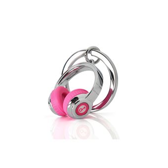 PORTE-CLES CASQUE AUDIO ROSE