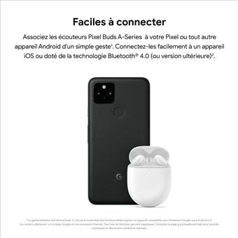 Google Pixel Buds A-Series - Écouteurs sans fil avec micro - intra-auriculaire - Bluetooth - isolation acoustique - Charbon