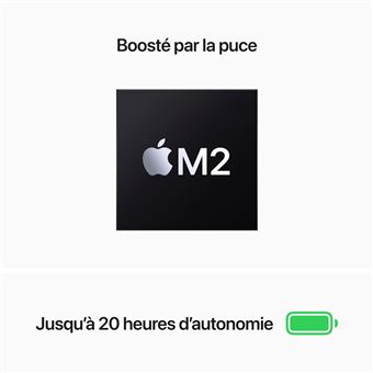 MacBook Pro 13'' 1To SSD 16Go RAM Puce M2 CPU 8 cœurs GPU 10 cœurs Gris sidéral Nouveau