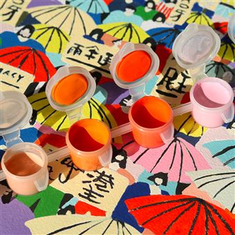 Peinture au numéro La Petite Epicerie Umbrella Revolution par Tara Deacon