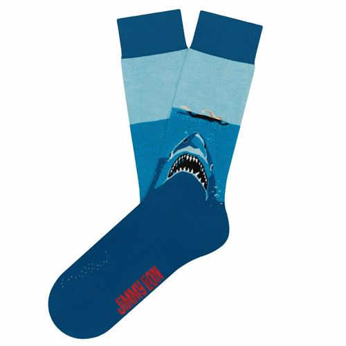 Chaussettes Jimmy Lion Jaws Shark Attack Taille M Bleu