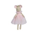 Personnage en peluche Nicotoy Ballerine Souris Robe Rose 33 cm