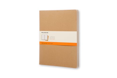 Set de 3 cahiers XXL Moleskine lignés Marron Kraft