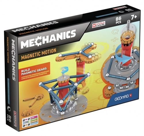 Jeu de construction magnétique Geomag Mechanics Motion 86 pièces