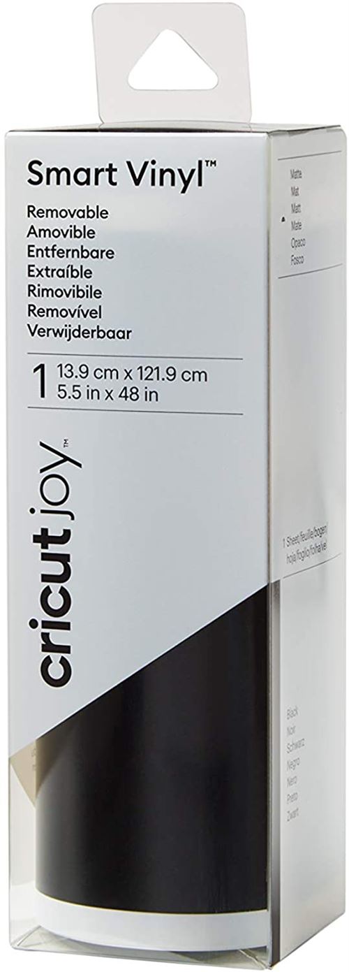 Accessoire Cricut 2008038 – Rouleau Smart Vinyle Amovible Mat Noir 13,9x121,9cm